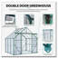 Serre en polycarbonate à double porte 8X6FT-Green-120352677-120352678