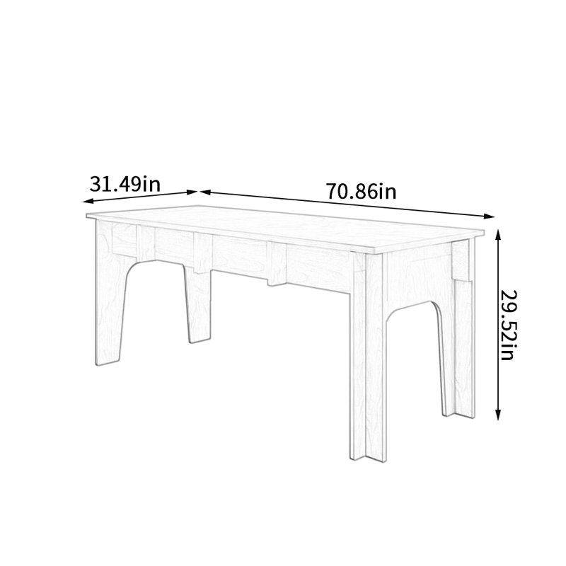 Conception créative d'un bureau d'écriture artificiel, H 29,52 po x l 70,86 po x P 31,49 po