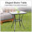27" Square Bistro Table Garden Dining Table Outdoor Tempered Glass Table