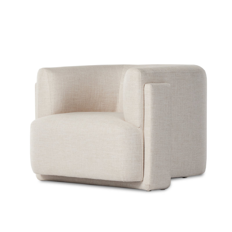 Fauteuil demi-tonneau Rue, Rayon / viscose Dove Crescent