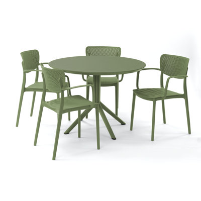 Farrah Loft Armchair 5 Person Dining Set