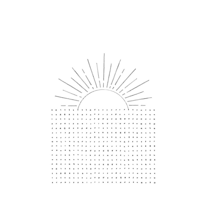 Line Art Sunset - Print on Canvas, 66.04cm H x 45.72cm W x 3.81cm D, Wrapped Canvas
