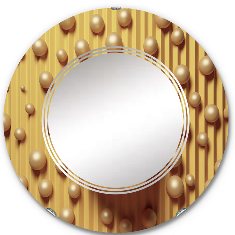 Fairuza - Miroir mural moderne rond, 24 po x 24 po
