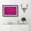 Wall of Bright Pink Roses - Picture Frame Painting Print-56733961-56733959