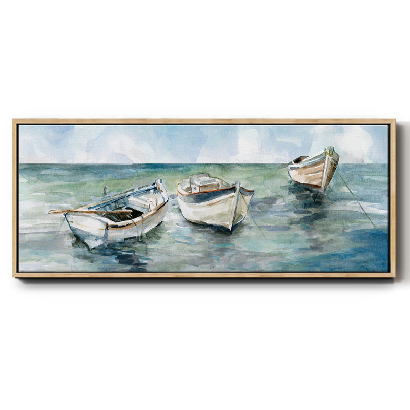 «Caught at Low Tide II», toile encadrée 19677WC, Naturel, H 24 po x l 60 po x P 1,5 po