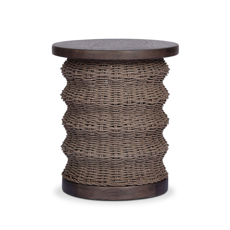 Brailey End Table-Smoked Natural Sungkai, Dark Brown Sungkai