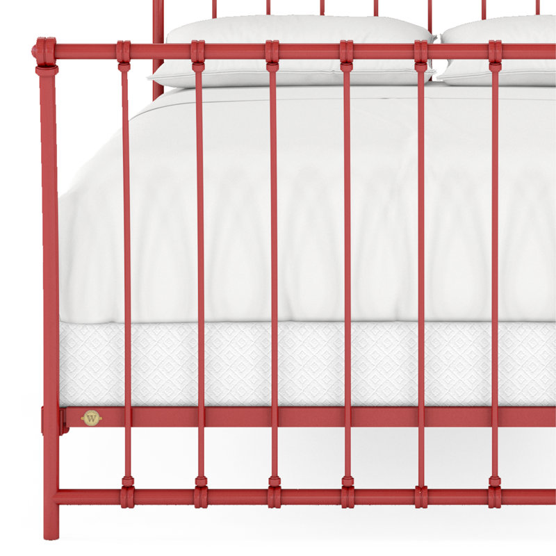 142 Altro Bed | Complete Sleigh, Gloss Red, Twin