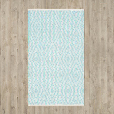 Haqeem Hand Woven Cotton Geometric Rug