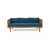 Coussin bleu sarcelle / structure en teck sélectionné