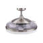 Ventilateur de plafond à pales rétractables de 122 cm (48 po) avec lumière et télécommande, ventilateur de plafond moderne Fandelier, technologie de conception brevetée, pales plus robustes et plus épaisses, chrome brossé-1324281680