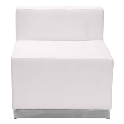 Chaise Hercules Alon LeatherSoft avec base en acier inoxydable brossé - Mobilier de réception