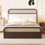 lit plateforme pour grand lit double avec lit gigogne et espace de rangement supplémentaire