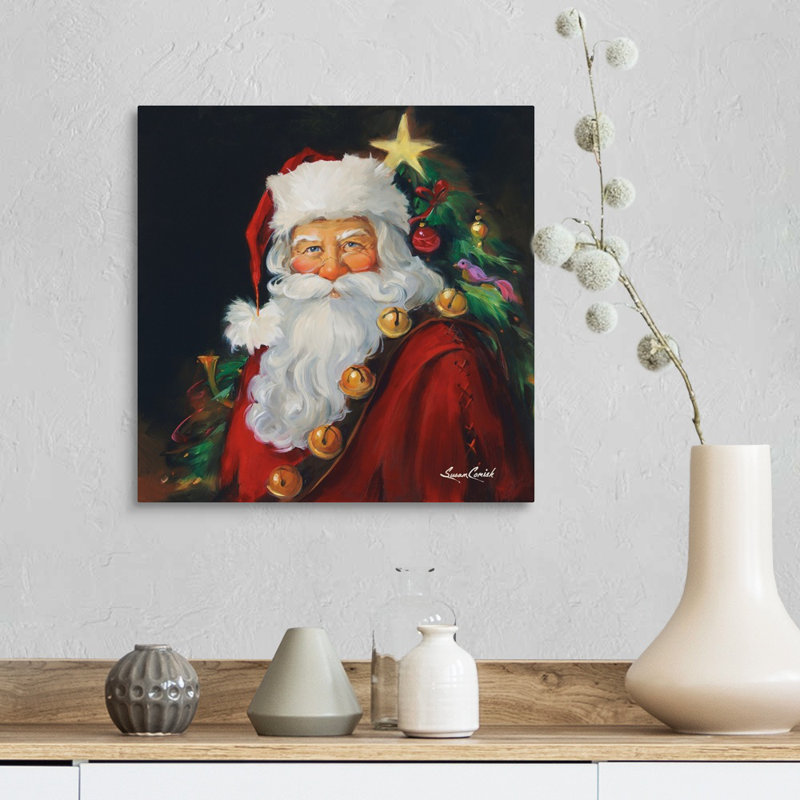 «Santa Portrait Wall Art» par Susan Comish, H 16 po x l 16 po