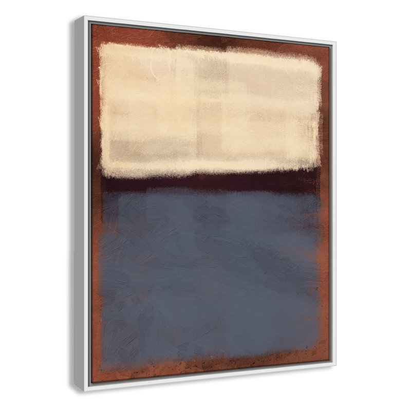 Coronado Alabaster Burst - Peinture sur toile à cadre flottant, H 29,5 po x l 23,5 po x P 2 po, Cadre blanc