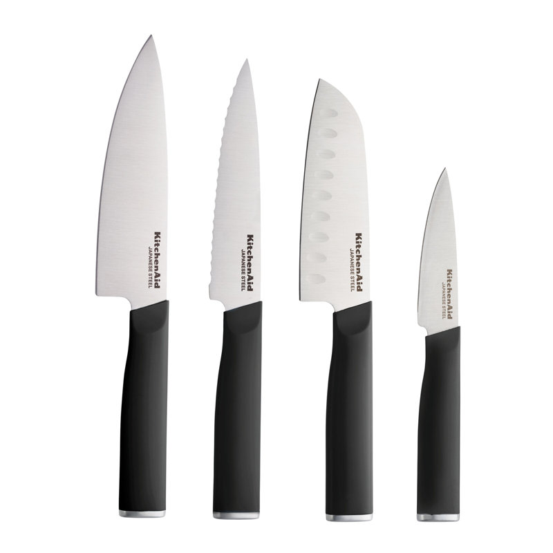 KitchenAid Classic 4 Piece Chef Knife Set, Black