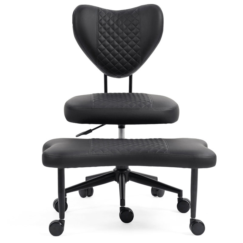 Chaises en similicuir pivotantes à pieds croisés
