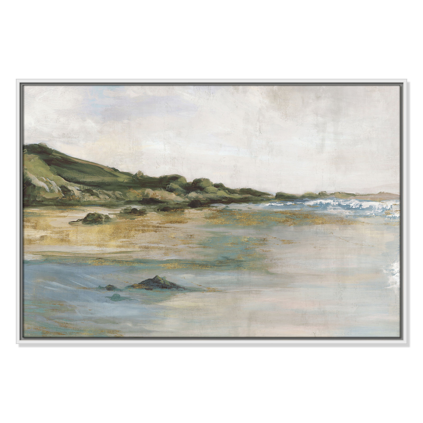 Tide’s Edge Print by , 25.5" H x 37.5" W, White