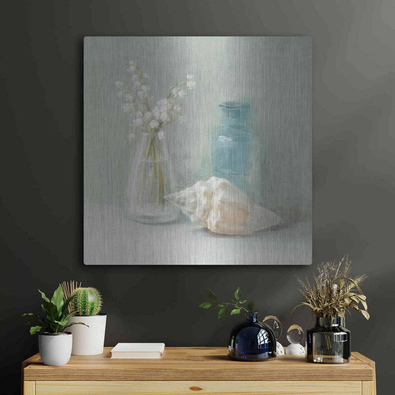«Lily of the Valley Spa» par Danhui Nai, art mural en métal, H 24 po x l 24 po