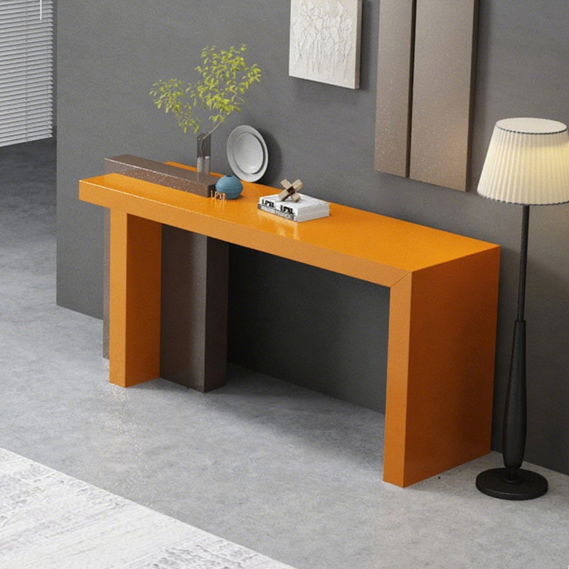 Console Modern Minimalist Art Design, Brun / orange, H 37,4 po x l 62,99 po x P 15,75 po