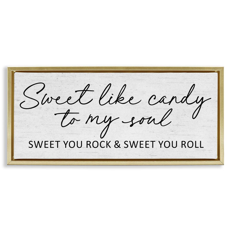 Cadre flottant Sweet Love Candy, H 11 po x l 25 po, Cadre flottant métallique doré