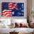 " USA And Australia Flags " 3 - Pieces on-747084402