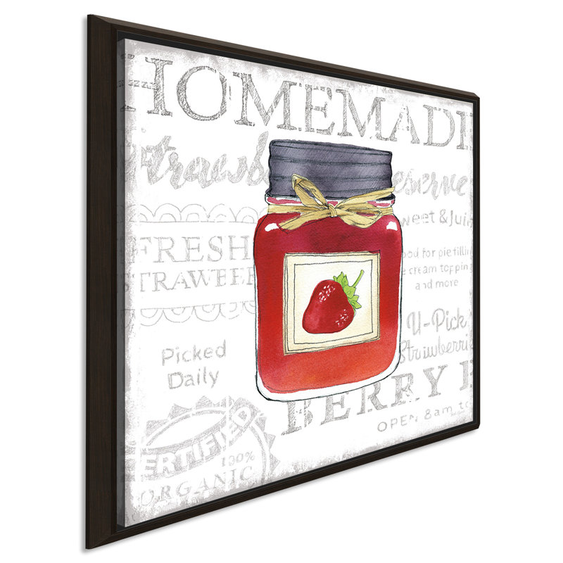 « canning cuisine i », impression sur toile, H 21,5 po x l 21,5 po x P 2 po, Cadre flottant espresso