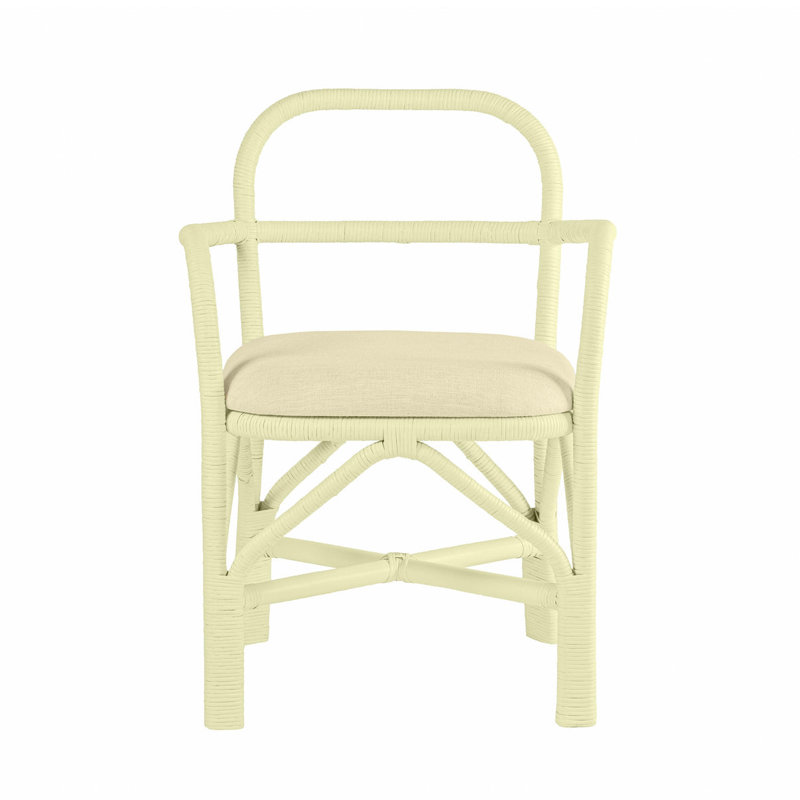 Chaise Nancy en rotin crème, Crème, crème, Crème, crème