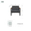 MIMO Aluminum Patio Sofa with Cushion-1343446093