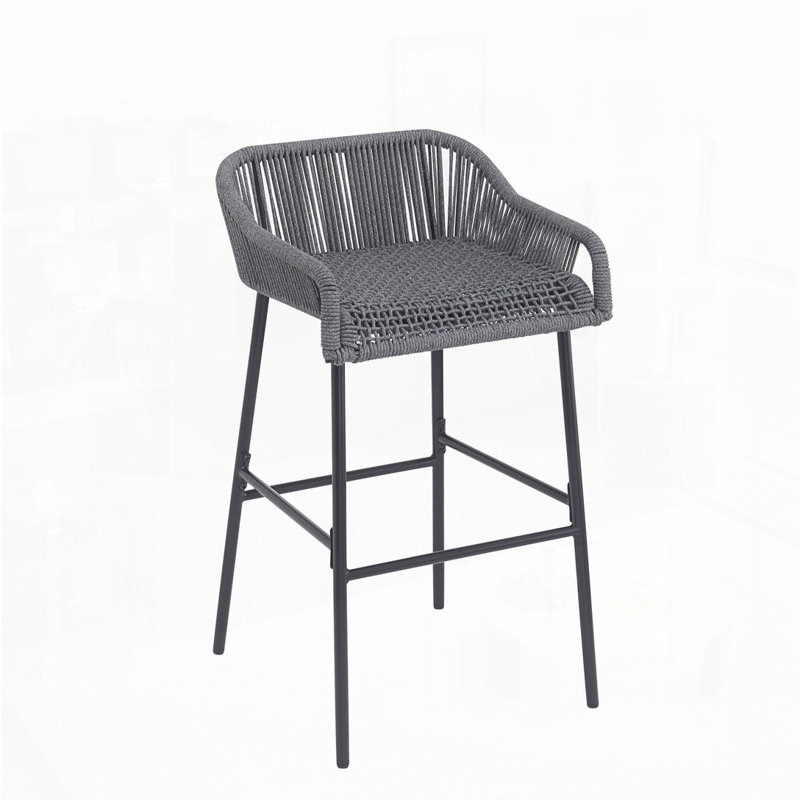 Tabouret de bar pour l'extérieur, Gris foncé