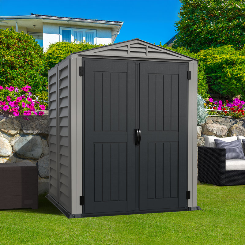 Yardmate Plus 5 ft. 7 in. W x 5 ft. 7 in. D Plastic Steep Slope Storage Shed