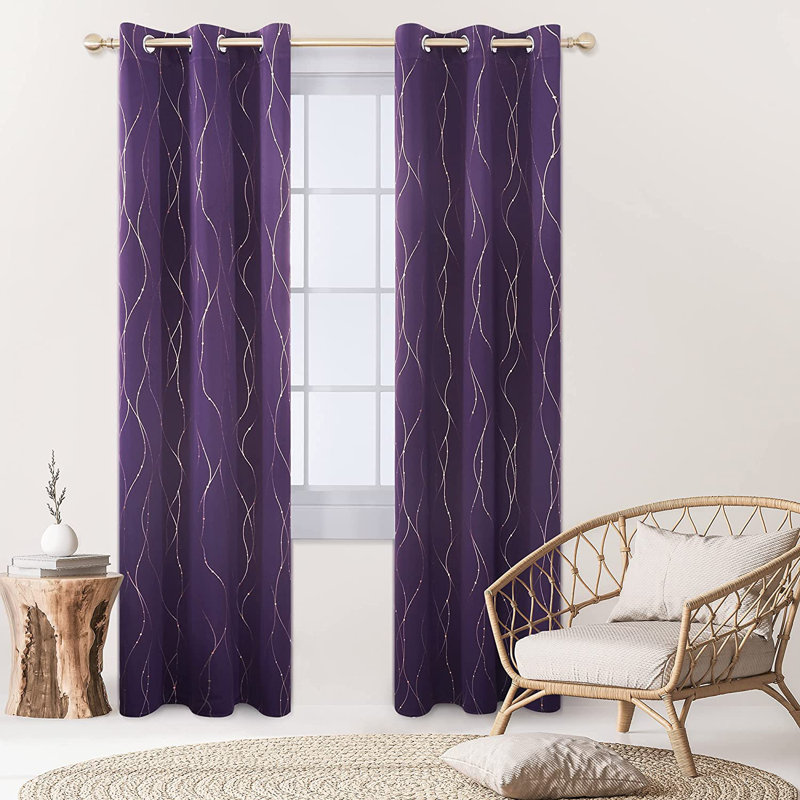 Kellea Room Darkening Curtain Pair, 52" W x 95" L, Gray