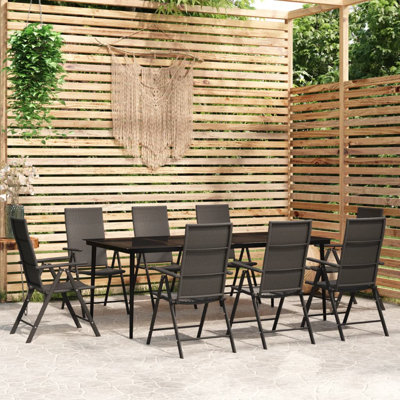 Hilman 8 - Person Wicker Patio Dining Set with Rectangular Table