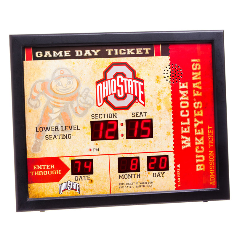 NCAA Digital Wall Clock, Ohio State University