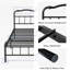 Base de lit plateforme en métal 14 po avec tête de lit et pied de lit Ashwyn, aucun sommier requis-94923154