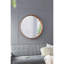 Miroir mural rond en bois D39,4 "x3"