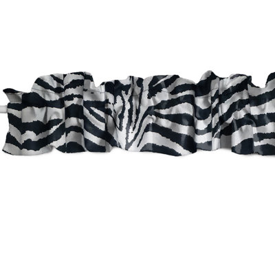 Zebra Print Sleeve Topper Window Valance