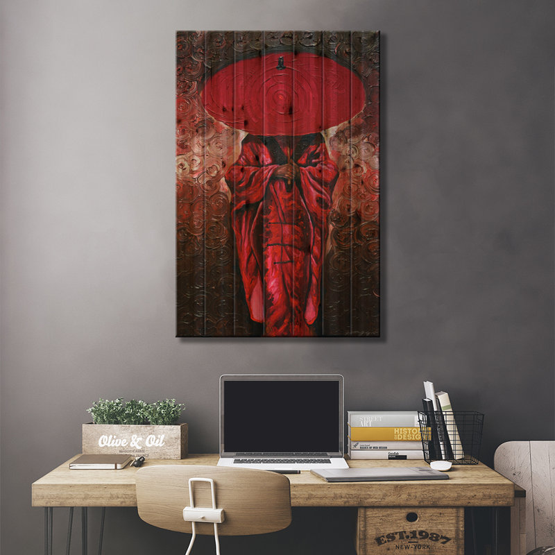 Jahkira Her Umbrella par DionJa'y, L 18 po x H 26 po