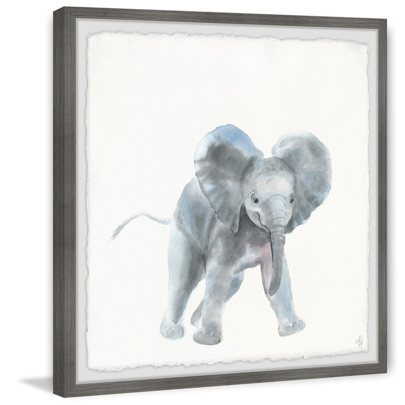 Keppler Playful Elephant, reproduction encadrée, H 24 po x l 24 po x P 1,5 po