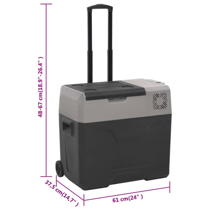 Aviah Dakota Fields 40L Ice Chest with wheels in Black