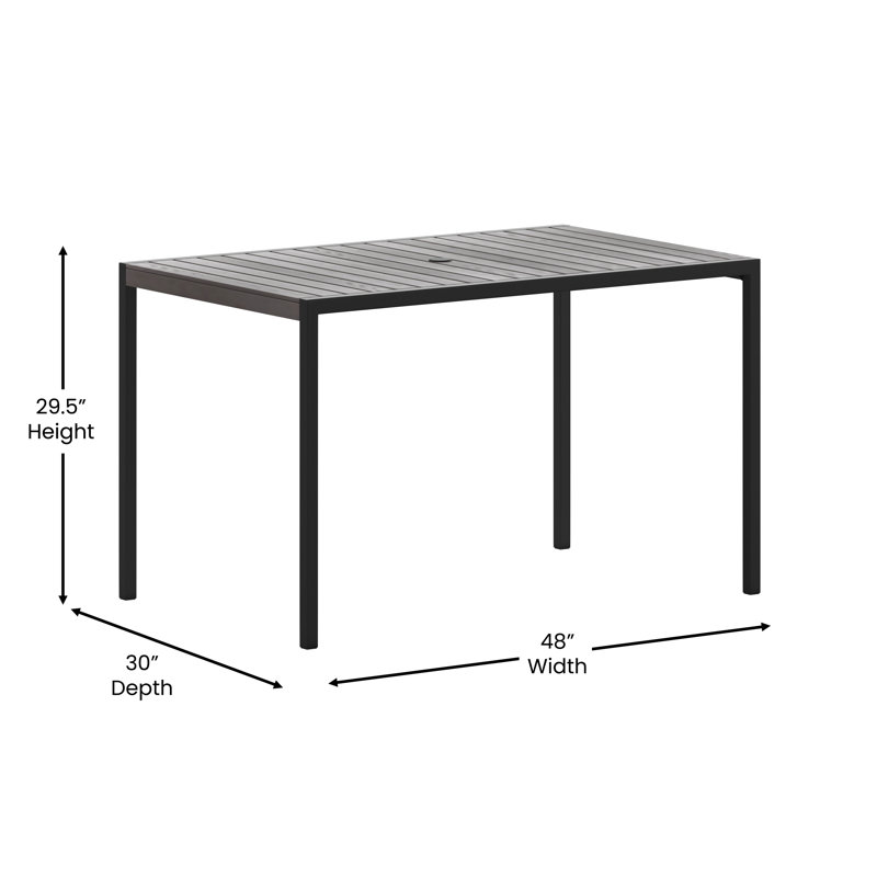 Table de salle à manger Saville, Gris teck délavé