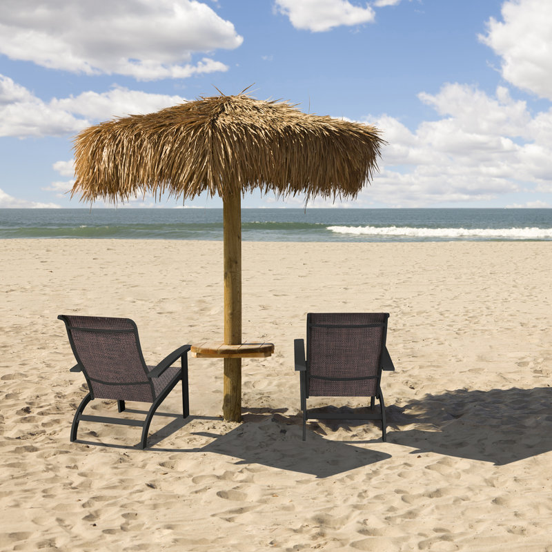 Lantha Patio Lounge Chair, Black, Black