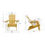 Chaise Adirondack pliante en plastique Tranquilo Depot-70080775
