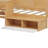 Wooden Twin Size Daybed with Storage Shelves Multi-functional Bed with Study Desk and Matching Stool-99976478