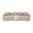 Curved Modular Sectional Sofa In Lamb's Wool Fabric, Modern Minimalist Style, Compressed (No Assembly Required), Comfy For Living Room & Bedroom-2050230575