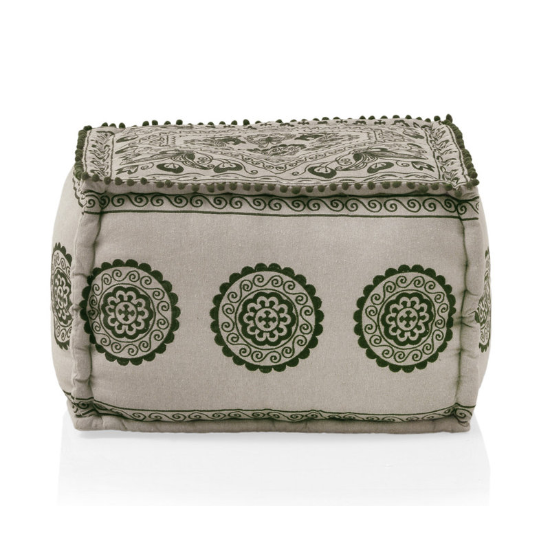 Cashten 45cm Wide Rectangle Geometric Pouffe Ottoman