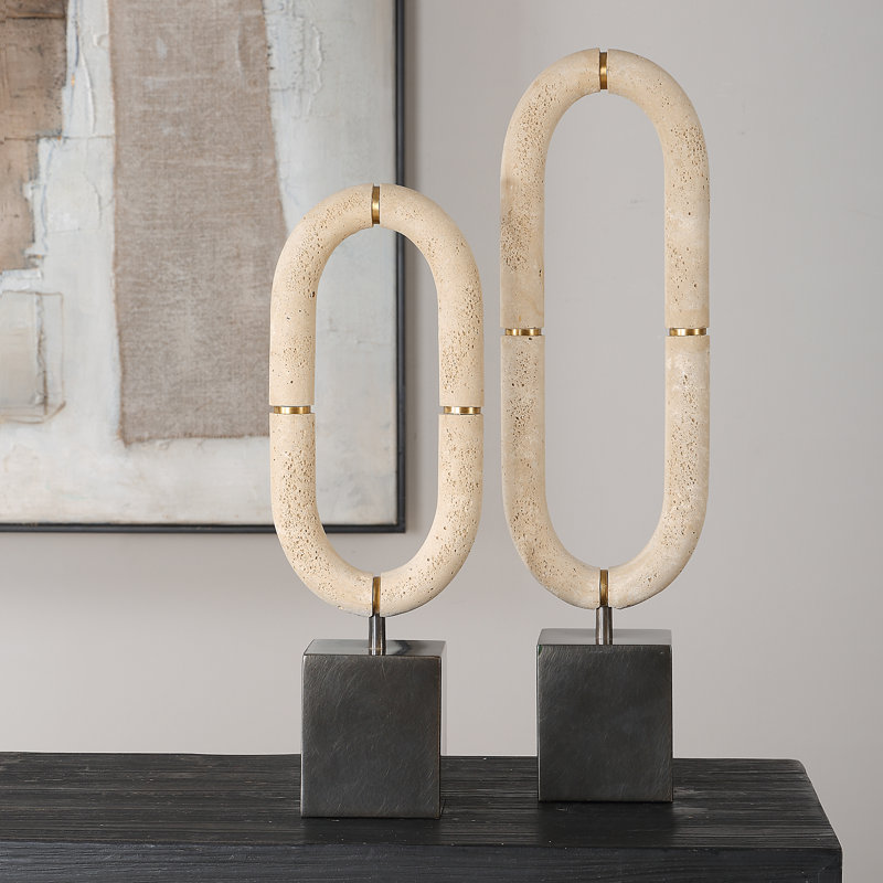 Ensemble de sculpture ovale