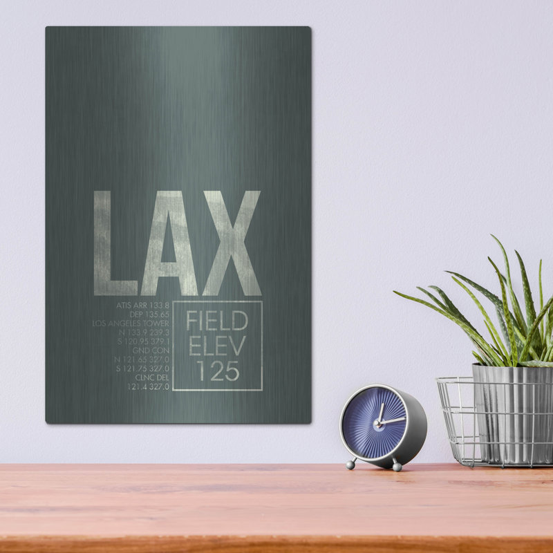 LAX ATC par O8, art mural en métal, H 16 po x l 12 po
