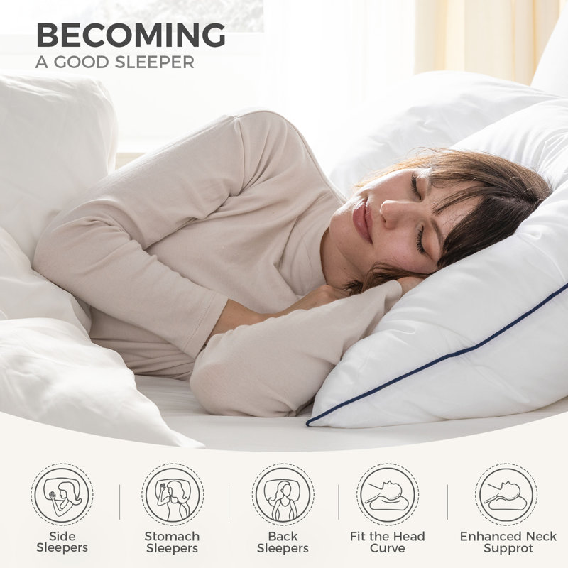 2 Pack Soft Supportive Bed Pillows, 20" x 26"