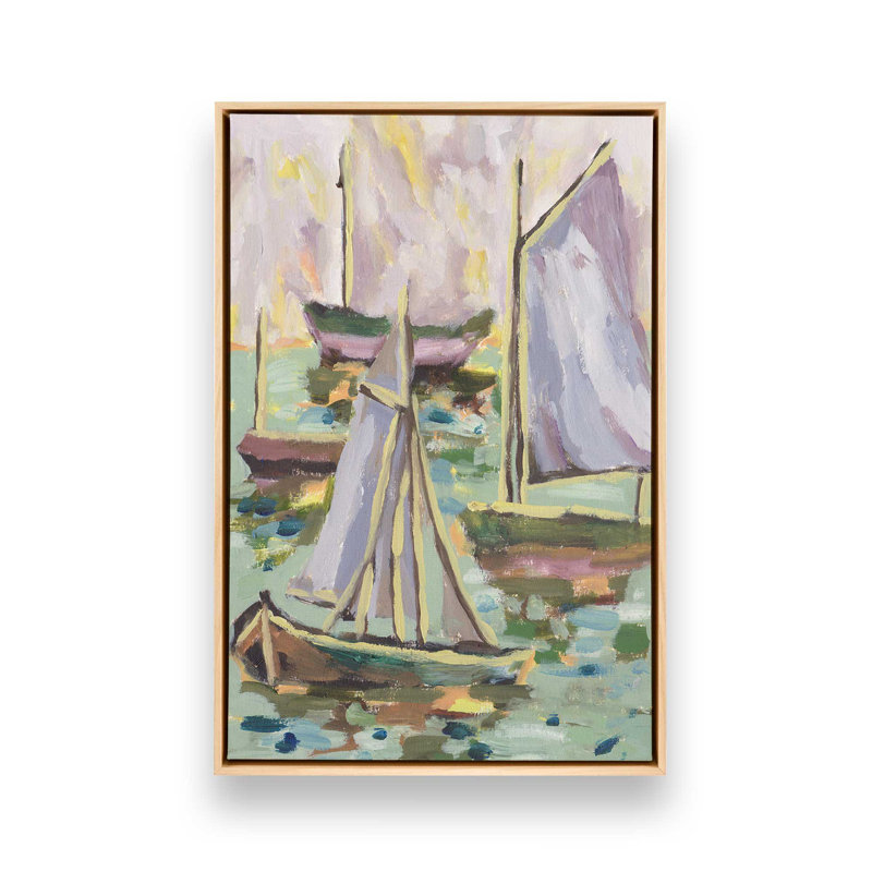 «Crimson Sails II» par Melissa Wang, reproduction d'art, Tanné, H 32 po x l 24 po