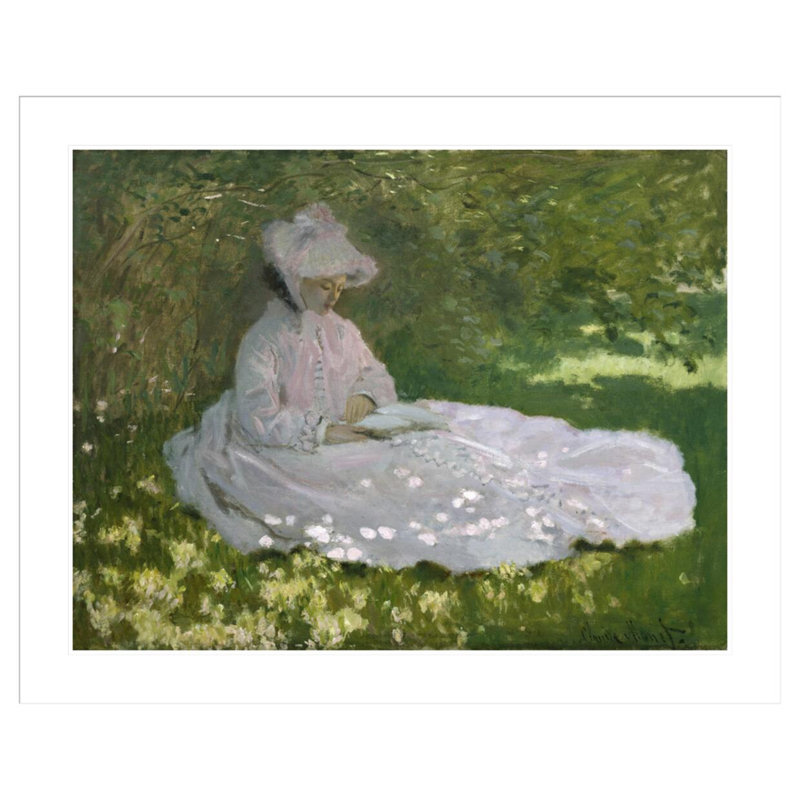 «Springtime» par Claude Monet, impression giclée encadrée, H 33,5 po x l 41,5 po
